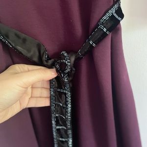 Velvet beaded black belt/neck tie